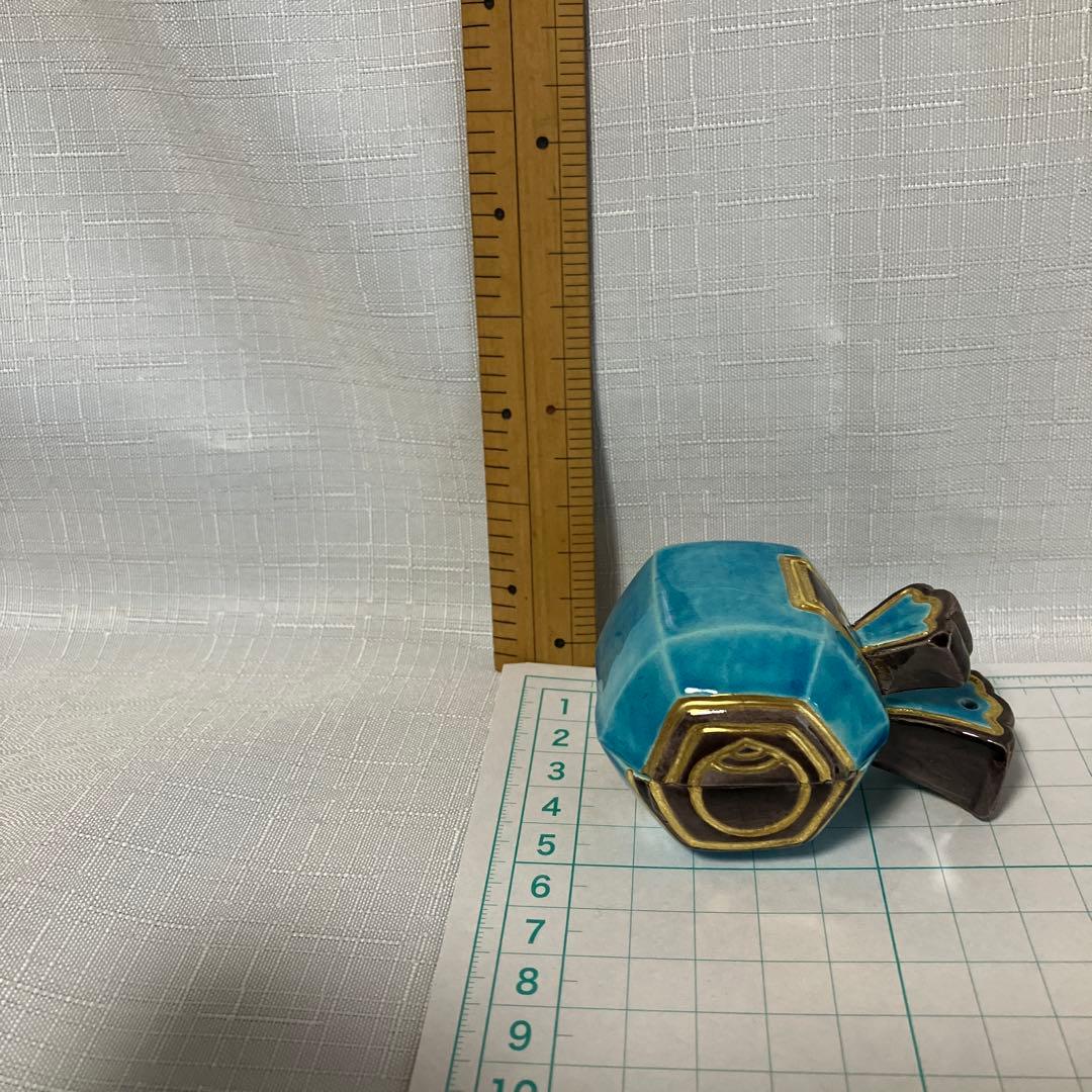 茶道具　中村翠嵐　香合　『小槌』　交趾焼