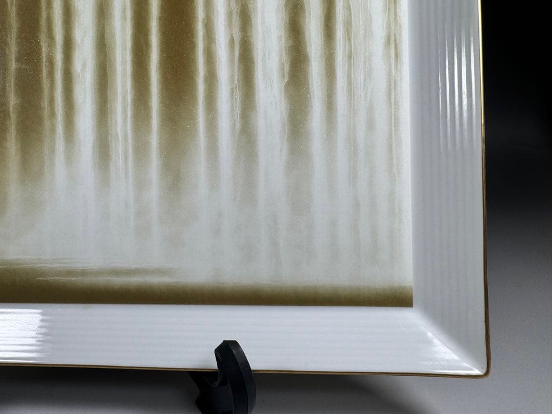 NAK 千住博 香蘭社 ウォーターフォール 飾皿 襲名記念 記念品 飾り皿 陶器