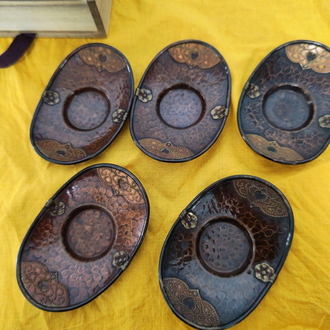 煎茶道具 銅製茶托