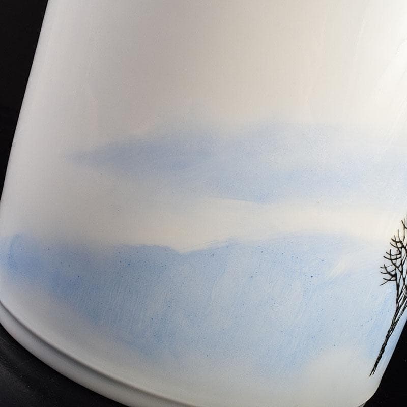 中国　景徳鎮製　徐江雲作　新彩筆筒　作品證書付　共箱　M　R9381H