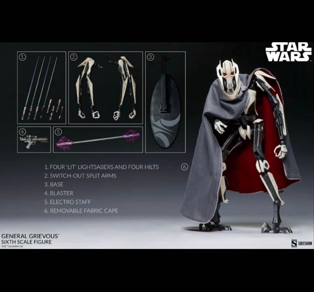 スター・ウォーズ グリーヴァス将軍（バージョン２） １／６スケールフィギュア