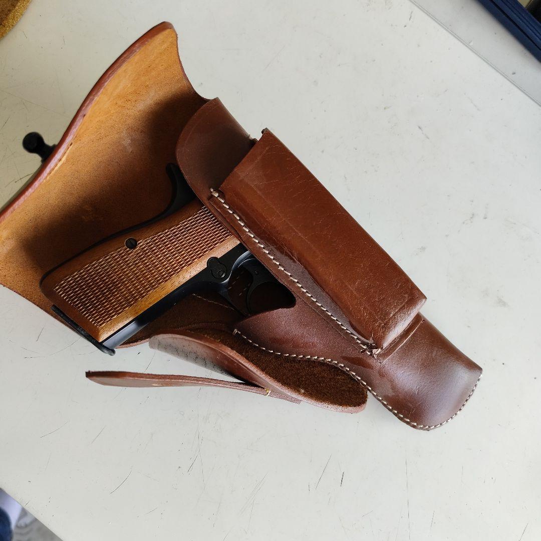 タナカ ブローニングハイパワー M1935 レストア品 レザーホルスターセット