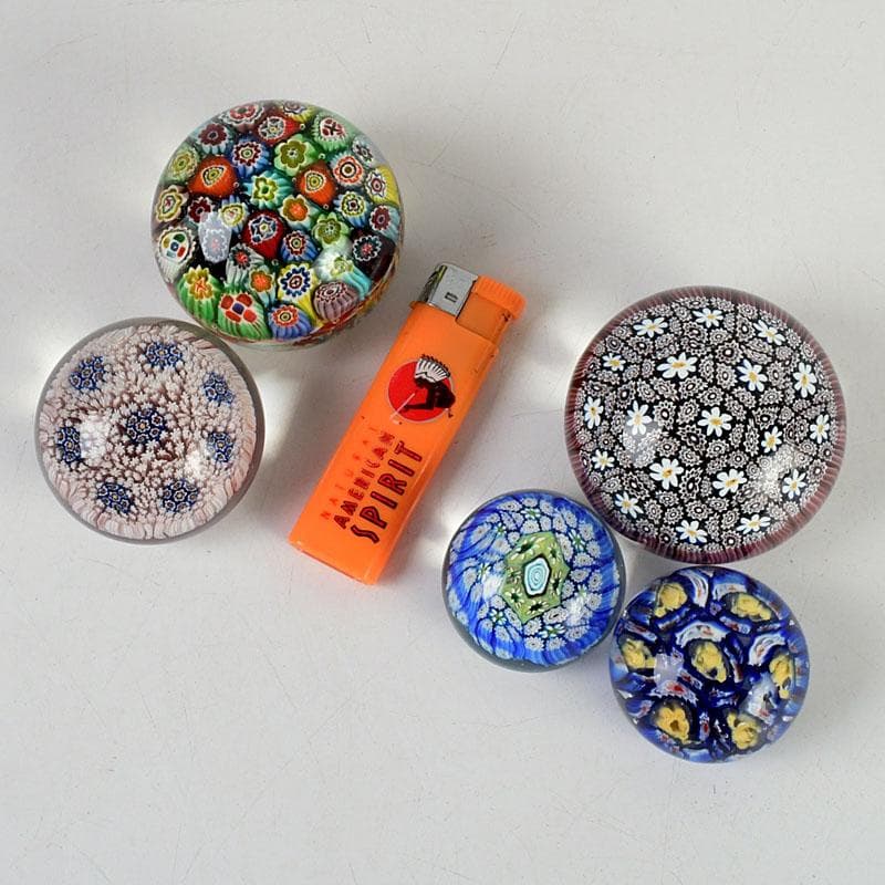 ムラーノガラス　ベネチアンガラス　ペーパーウェイト　5点まとめて　V　9431