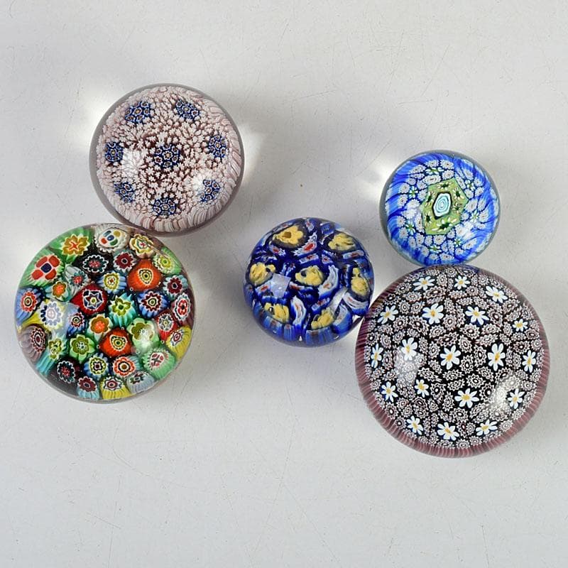 ムラーノガラス　ベネチアンガラス　ペーパーウェイト　5点まとめて　V　9431