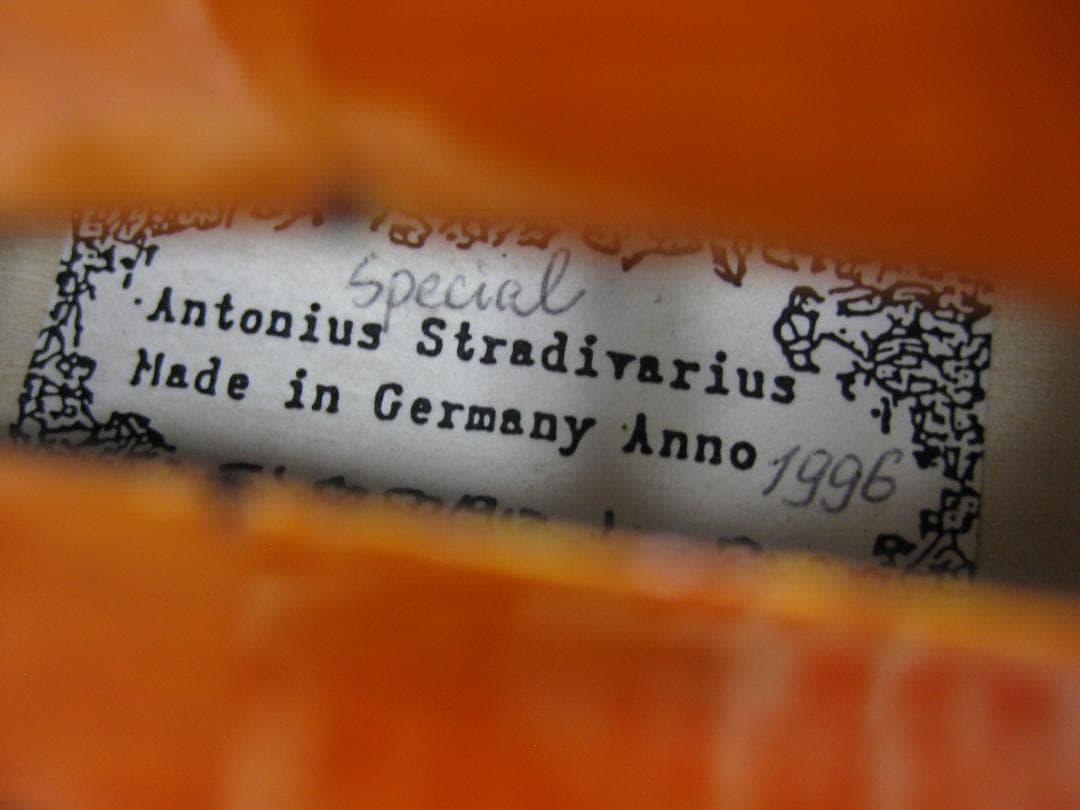 【ドイツ製カスタム】 ストラディバリウスラベル バイオリン 4/4 付属品セット