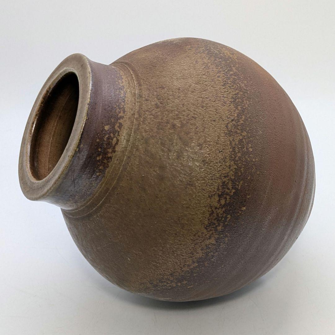 大平誠之助 備前焼 壺 共箱栞 壷 花器 フラワーベース 花入 花生 花瓶 置物