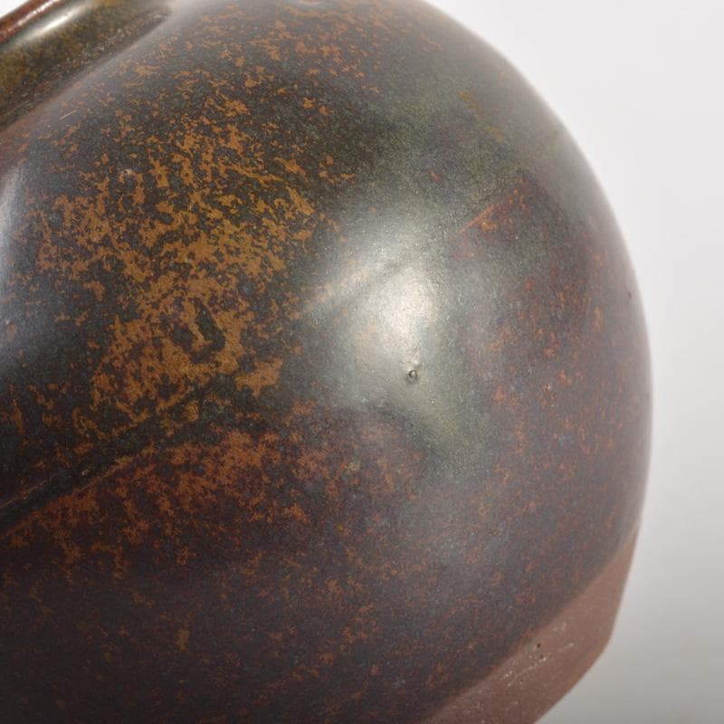 茶道具　丹波焼　市野信水作　茶入　共箱　V　6507