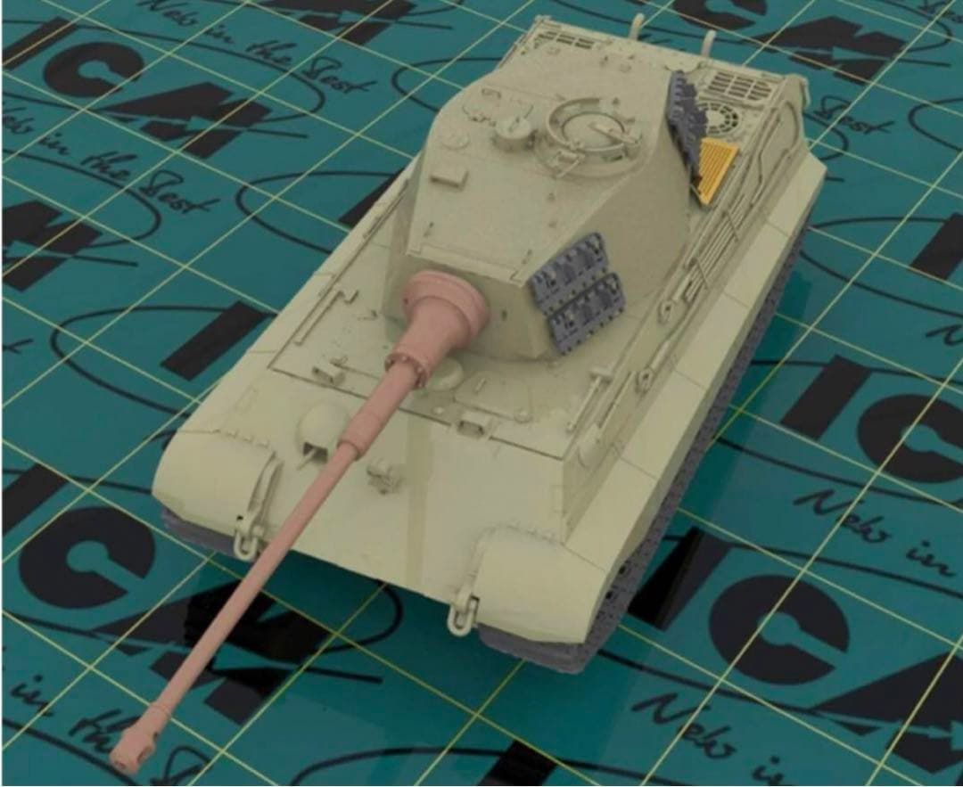 新品未開封　アイシーエム ICM 1/35 ドイツ陸軍 キングタイガー後期型 w