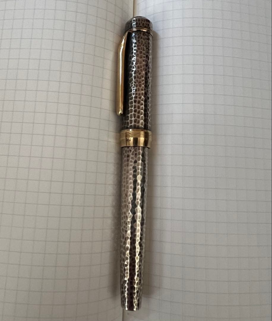 プラチナ万年筆　銀無垢　B 太字