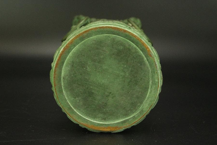 青銅 四獅子 ライオン 像 高31.3cm(A367)