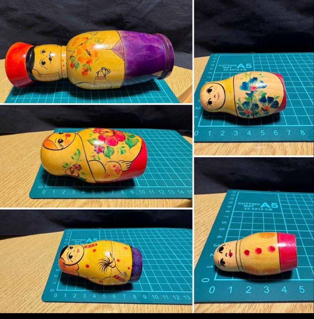 レア‼️ソビエト　ノリンクス社　親子マトリョーシカ5組　長期保存、現状