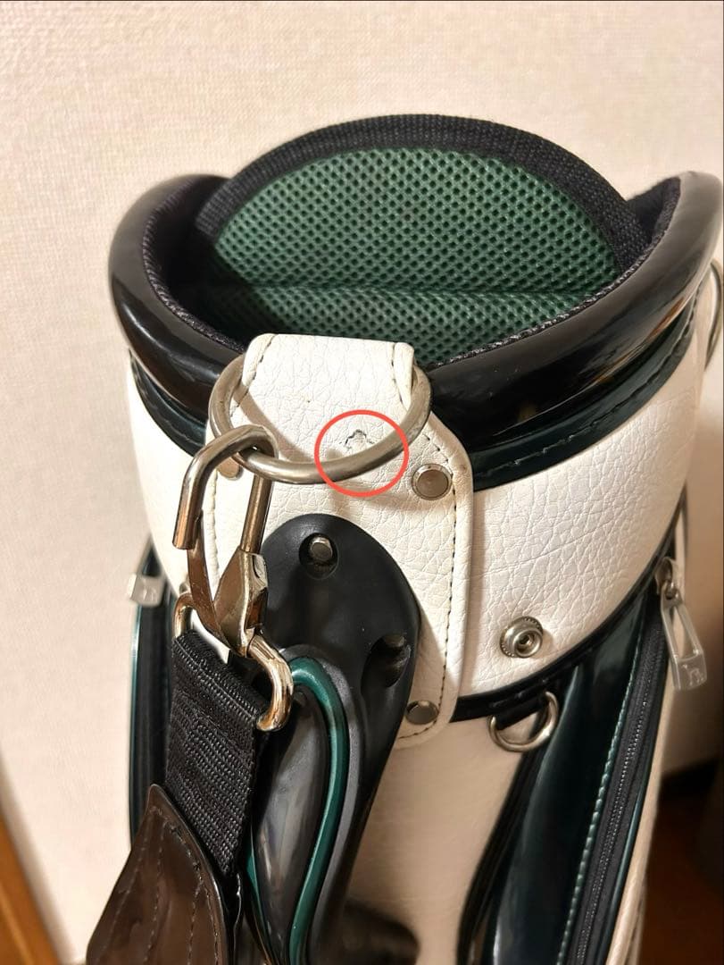 アダバットadabat キャディバッグ ホワイト グリーン　メンズ