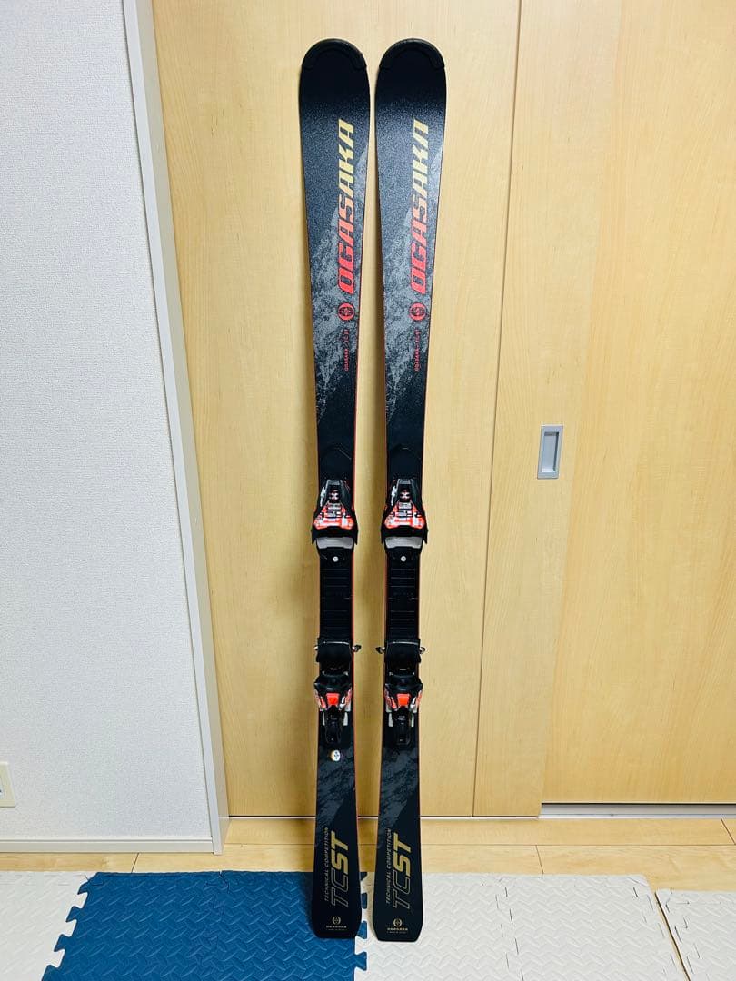 【美品】OGASAKA TC-ST 165cmスキー板 プレート付き