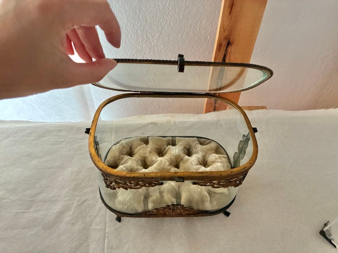 ジュエリーケース　ガラス　アンティーク