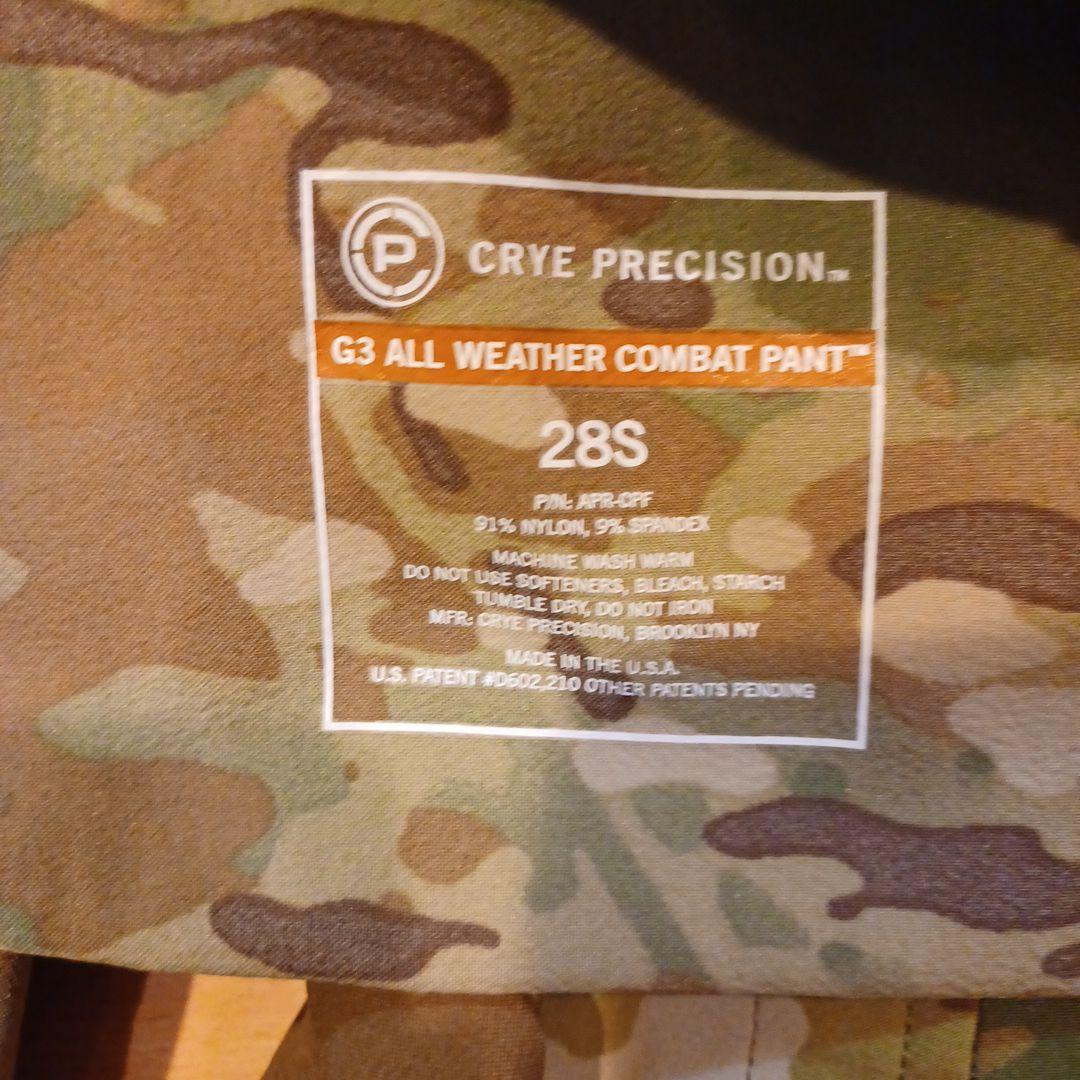 クレイプレシジョン オールウエザ－コンバットパンツ マルチカム 28Sイン 新品