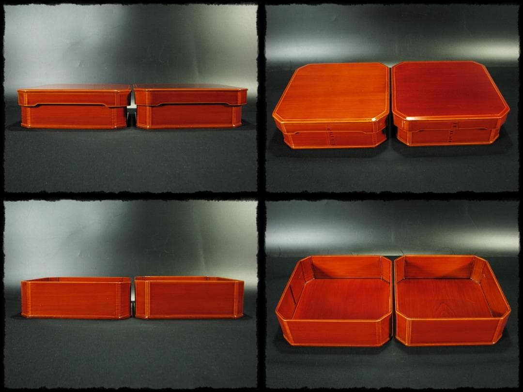 飛騨春慶塗 大徳寺 弁当箱 五客揃 縁高 大徳寺重 茶道具 懐石 菓子器f329