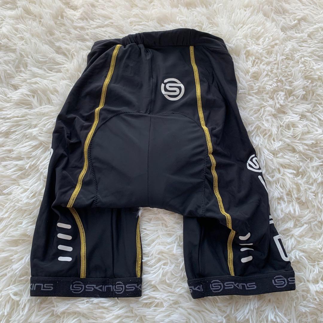 【人気】美品 SKINS サイクルウェア ロングタイツ 3点セット XS
