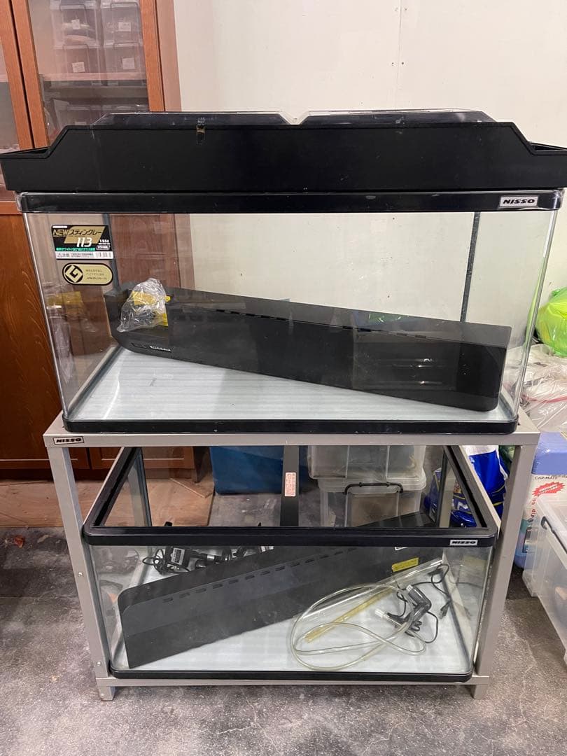 ガラス水槽セット 90cm✖️2 フレーム付き