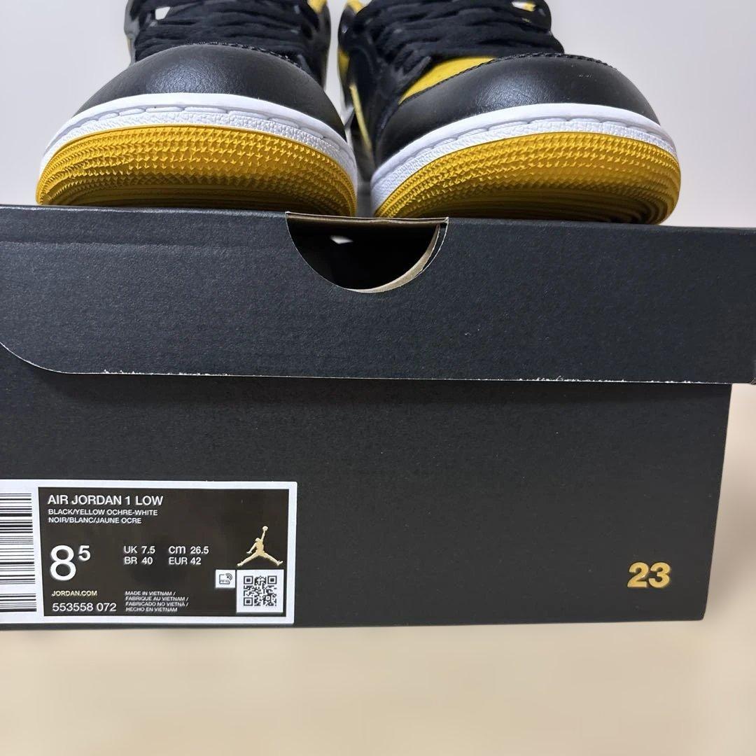 Air Jordan 1 Low ブラック/イエロー US 8.5