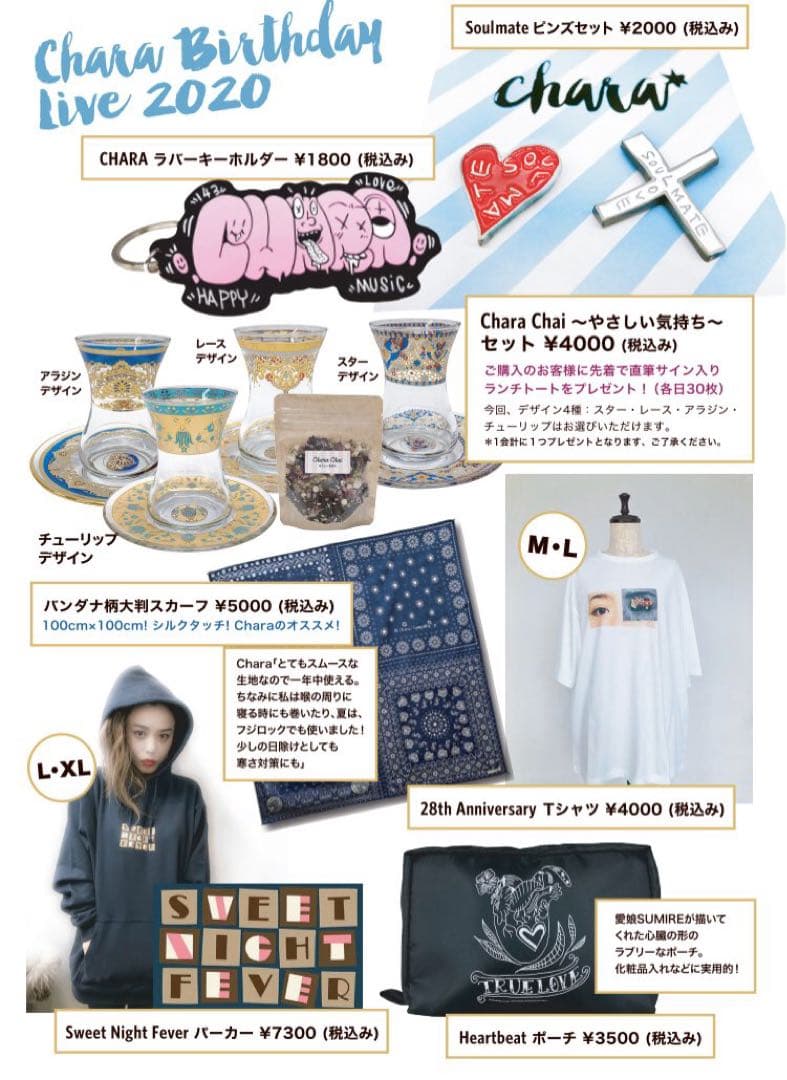 Chara 直筆サイン　ランチトート