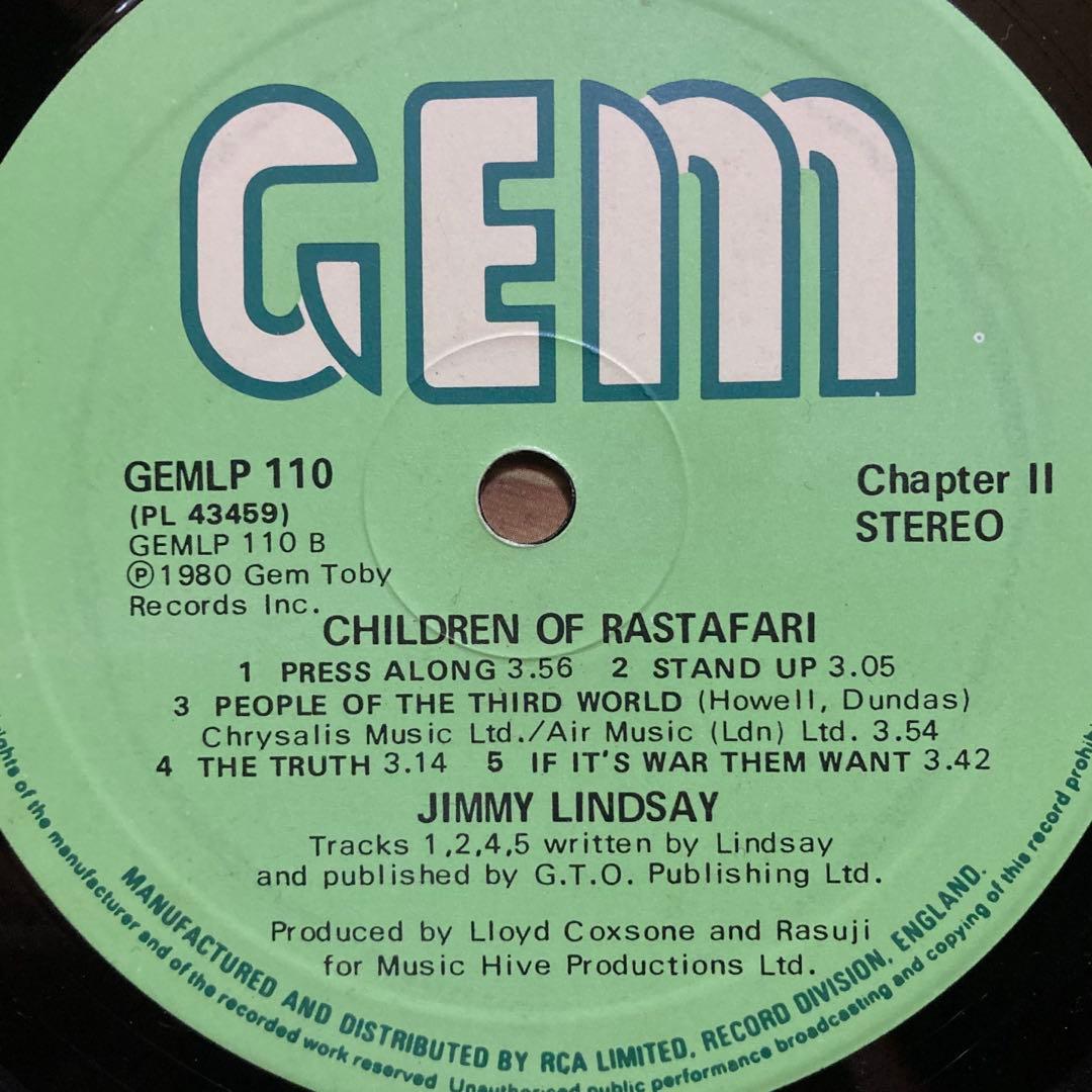 洋楽 JIMMY LINDSAY - CHILDREN OF RASTAFARIAN