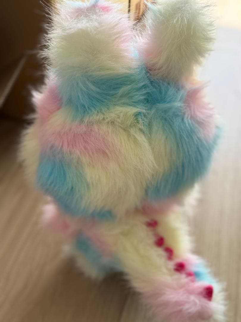海外限定 ３８ｃｍ ジモモ LABUBU レインボー ぬいぐるみ　新品♡