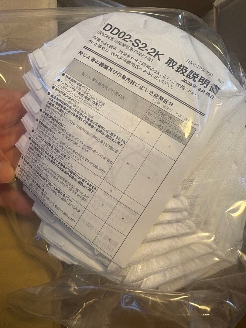 【新品未開封】100枚　シゲマツ　DD02-S2-2K 防塵マスク 10枚×10