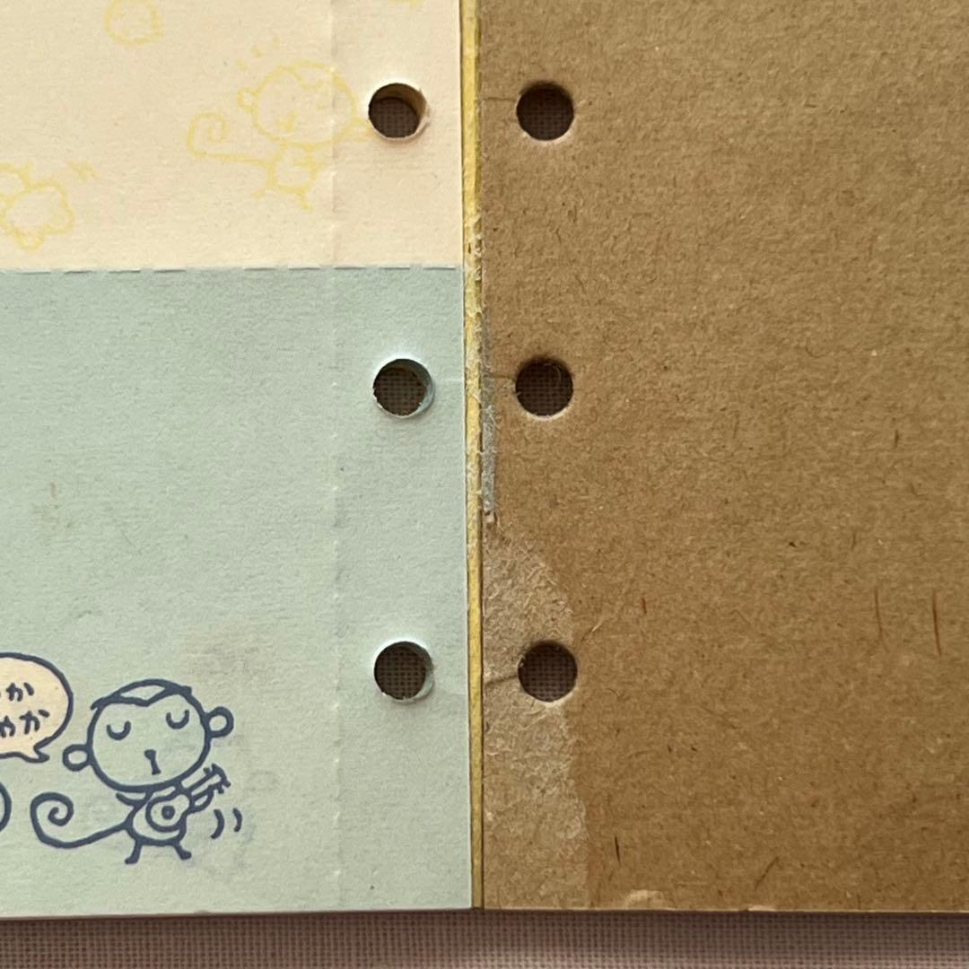 【在庫限り】6穴　モンキー　スケジュール帳　メモ帳　平成レトロ