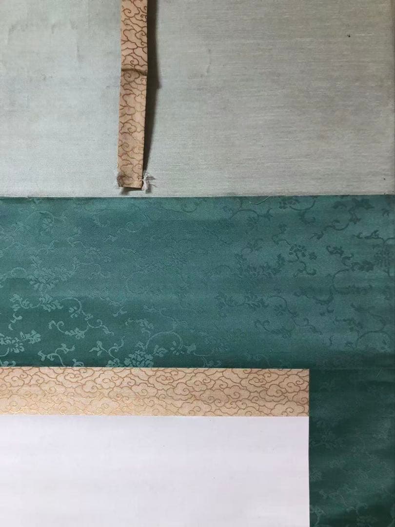 掛け軸　倉田松涛［福禄寿］人物 紙本　堆朱軸先！33