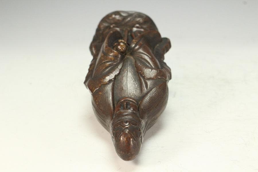 古備前 観音菩薩像 葡萄木敷き板(K-A645)