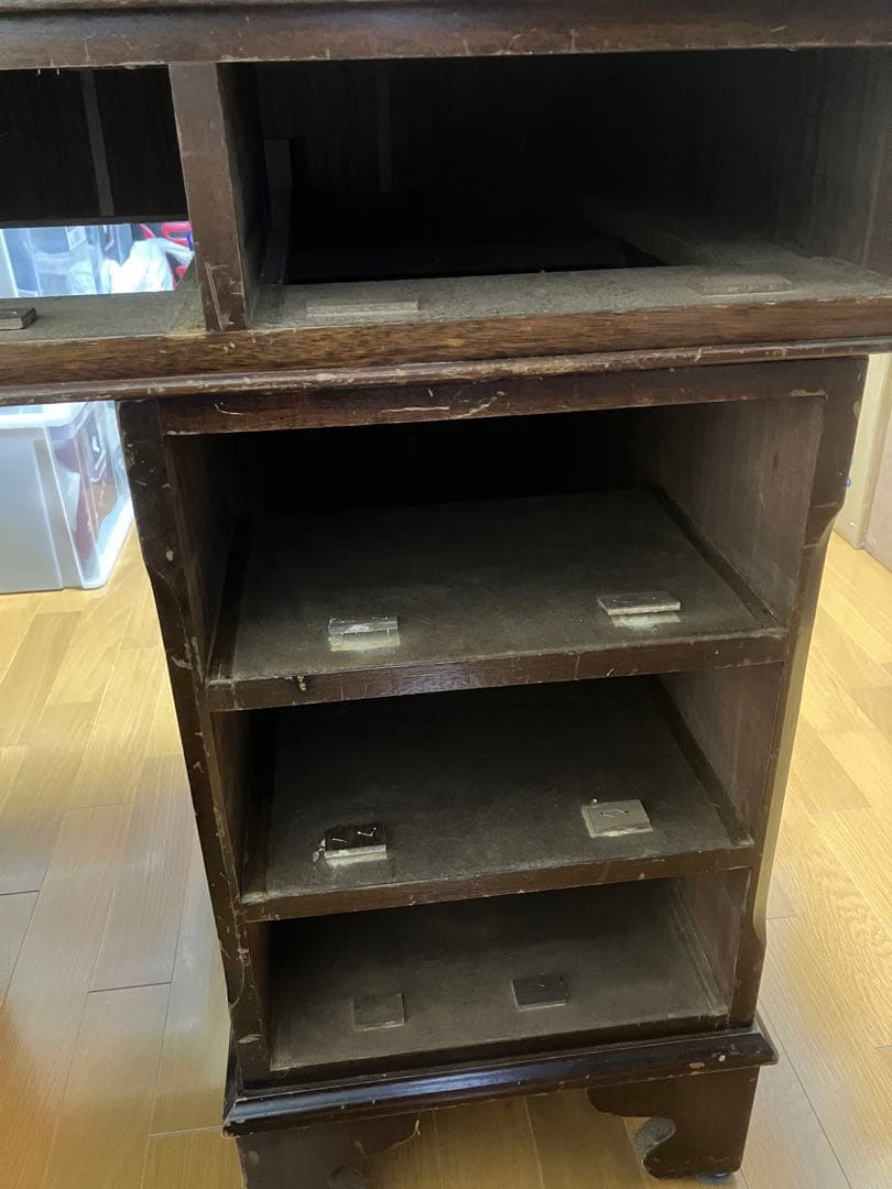 イギリス　アンティーク　机　ディスク　直接受け取りのみ