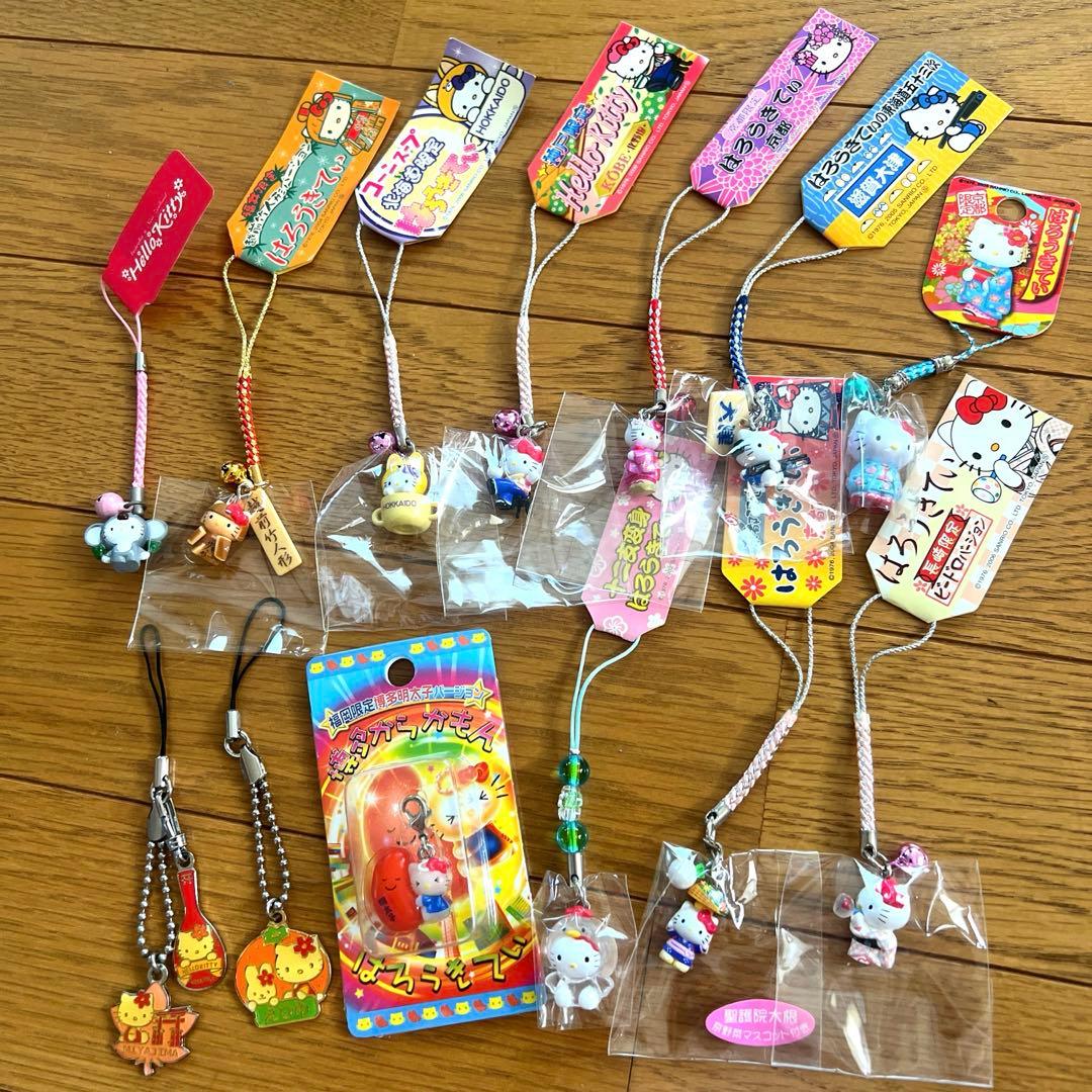 ハローキティ　根付け　レア　まとめ売り　セット売り　ストラップ　ご当地限定キティ