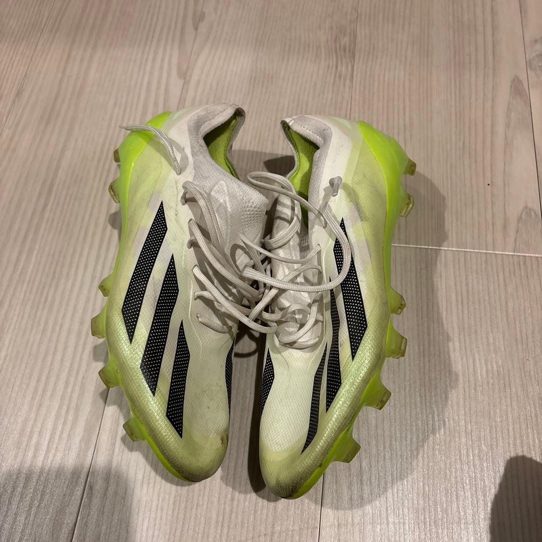 adidas サッカーシューズ スパイク ホワイト/ブラック/ライム