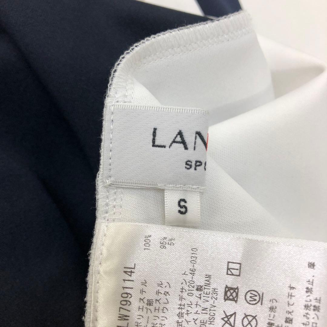 ランバンスポール　美品　スポーティーAラインワンピース　ホワイト/ネイビー　長袖