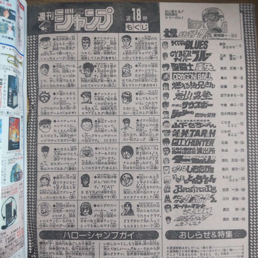 週刊少年ジャンプ1989年18号 ドラゴンボール ポスター付き