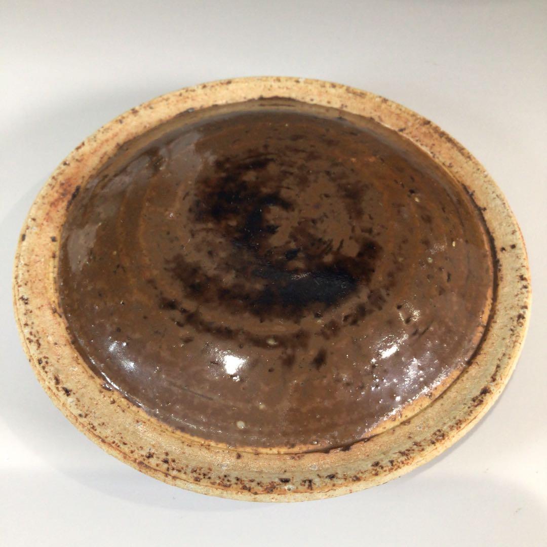 Ｐ４１７　水指　『膳所焼』『淡海ぜぜ　陽炎園造』『捻貫水指』　共箱　茶道具