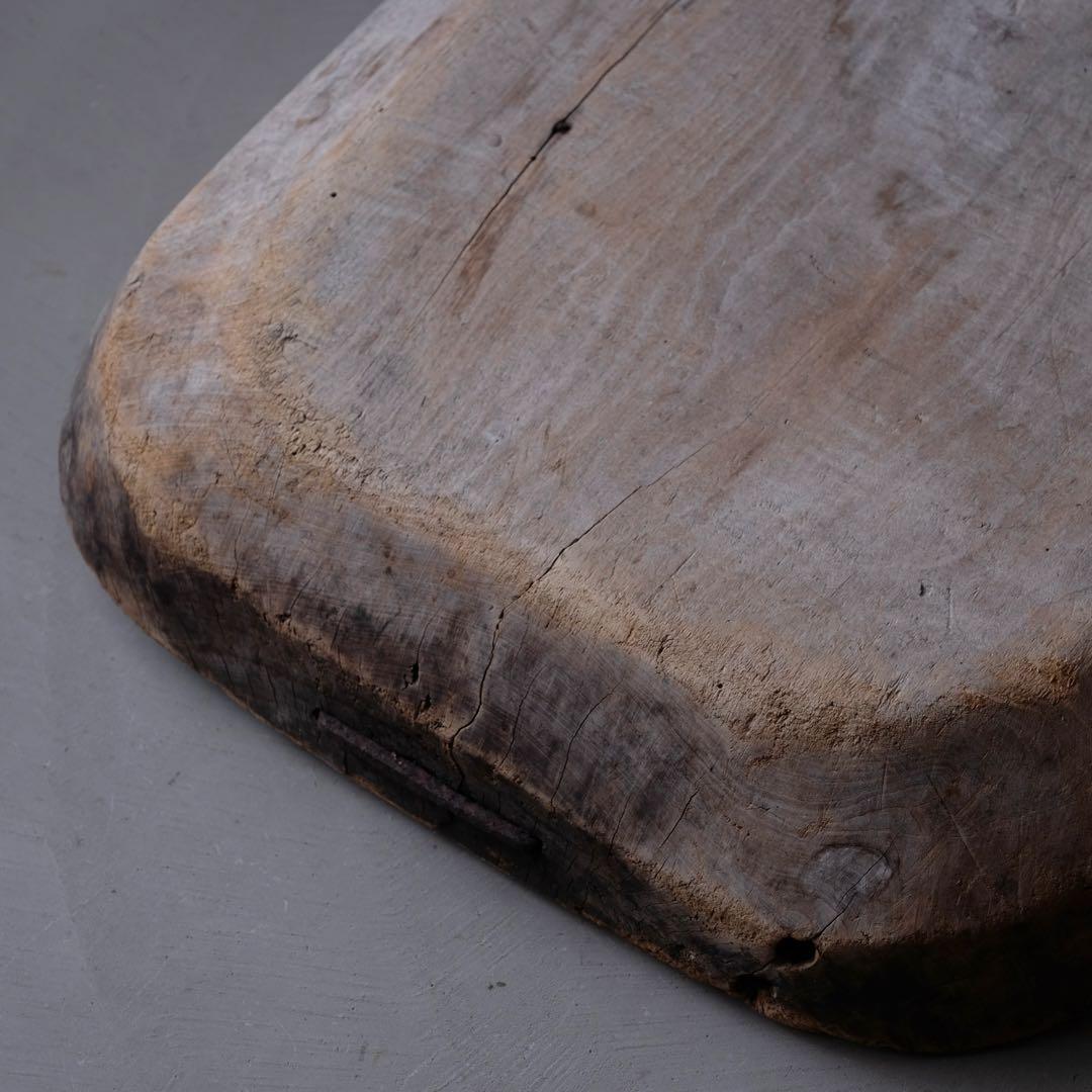 古い木鉢　飼い葉桶 木皿 水盤 古材 古道具 骨董 プリミティブ アンティーク