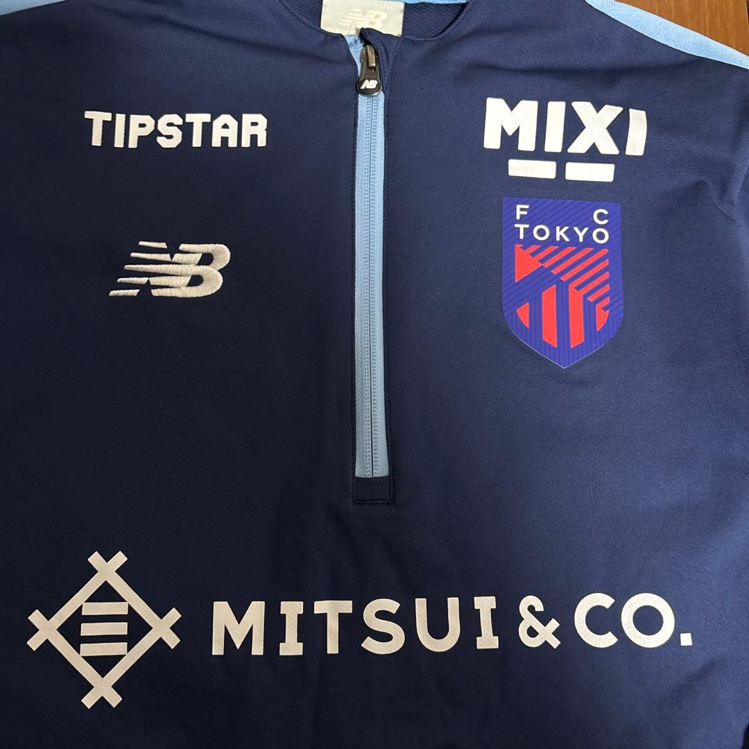 【L】FC東京 ハーフジップトップ ネイビー トレーニングウェア ニューバランス