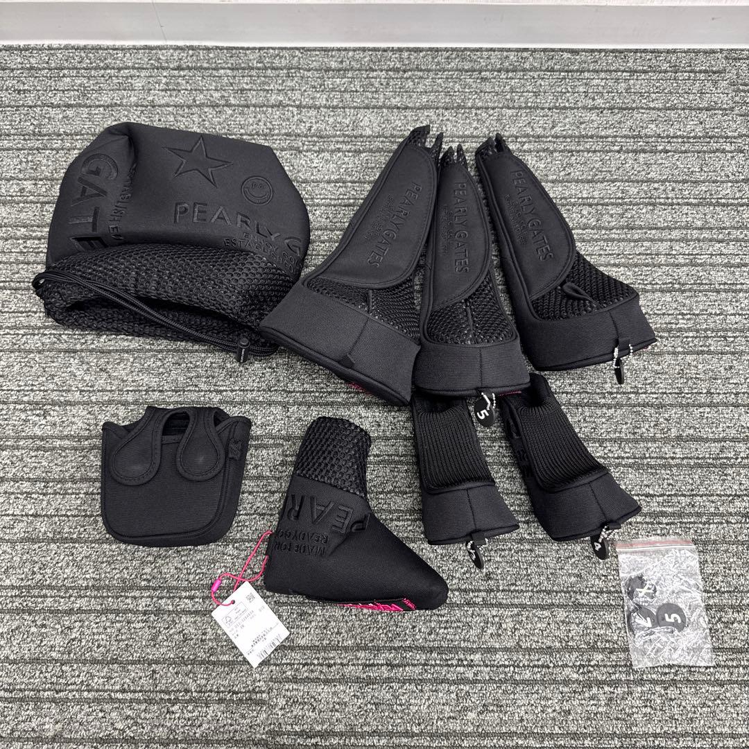 パーリーゲイツ　キャディバッグ 12点セット　ブラック×ピンク