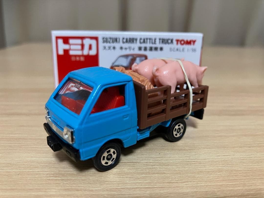 日本製トミカ　赤箱39　スズキ　キャリイ　家畜運搬車　デッドストック