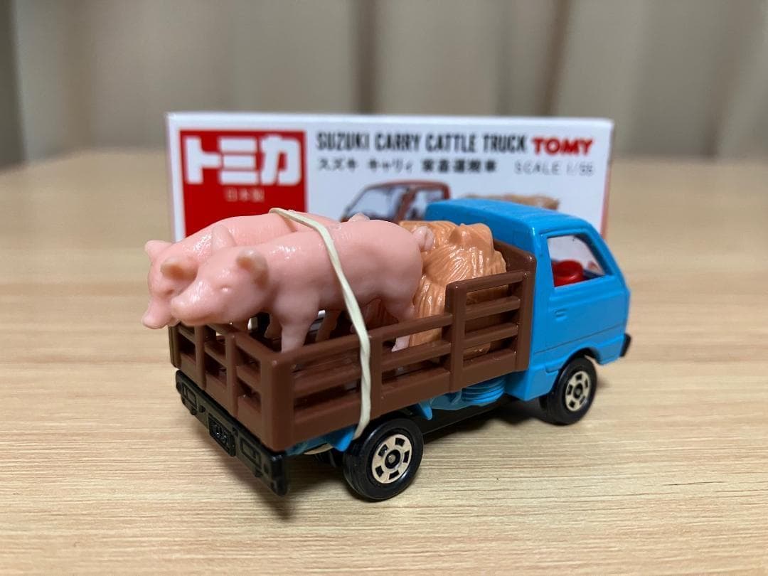 日本製トミカ　赤箱39　スズキ　キャリイ　家畜運搬車　デッドストック