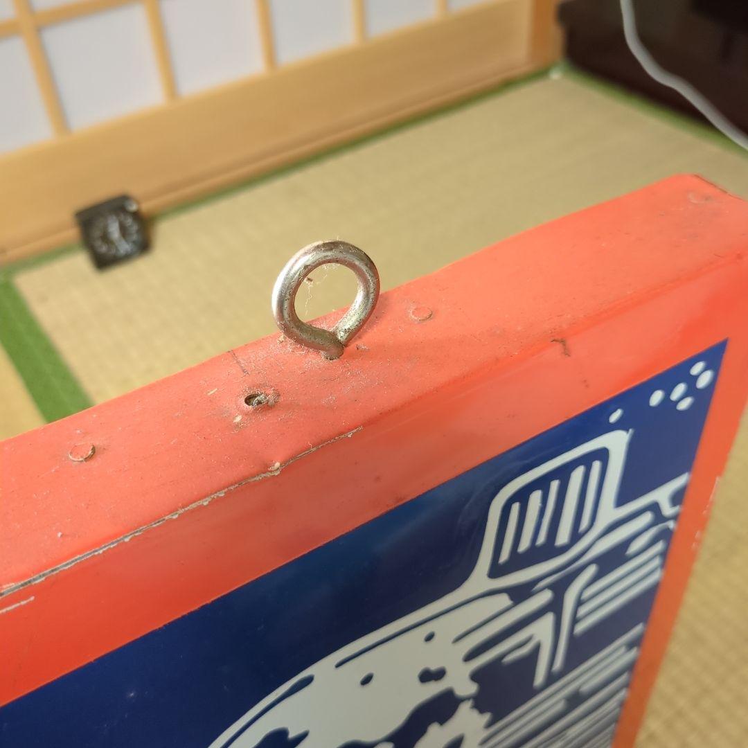 ヘッドライト大型ホーロー看板　50年代復刻レプリカ?　ビンテージ　ブリキ