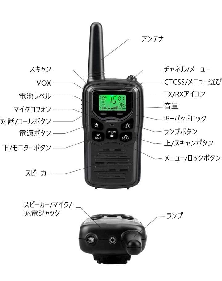 422.050~422.300MHzトランシーバー 4台セット無線機免許不要