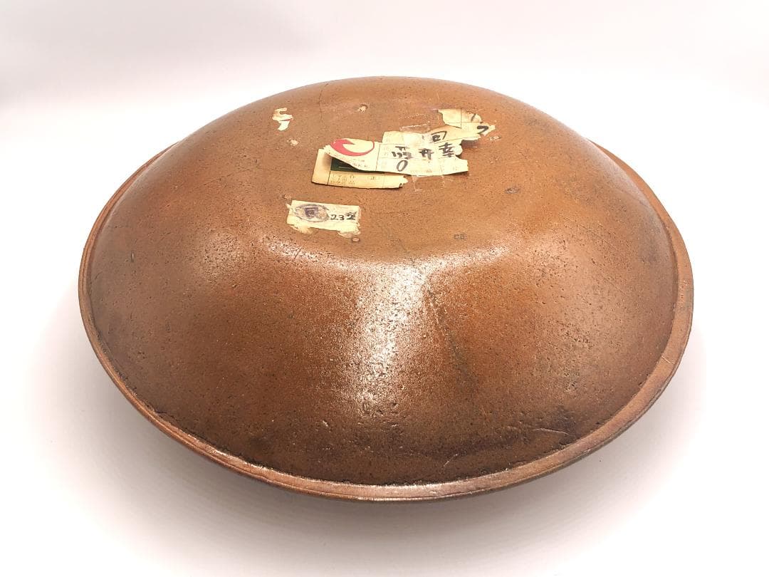 か*ん様 【 スリップウェア 大深皿 】　藤井佐知 本人作　浜田庄司弟子　蔵出初