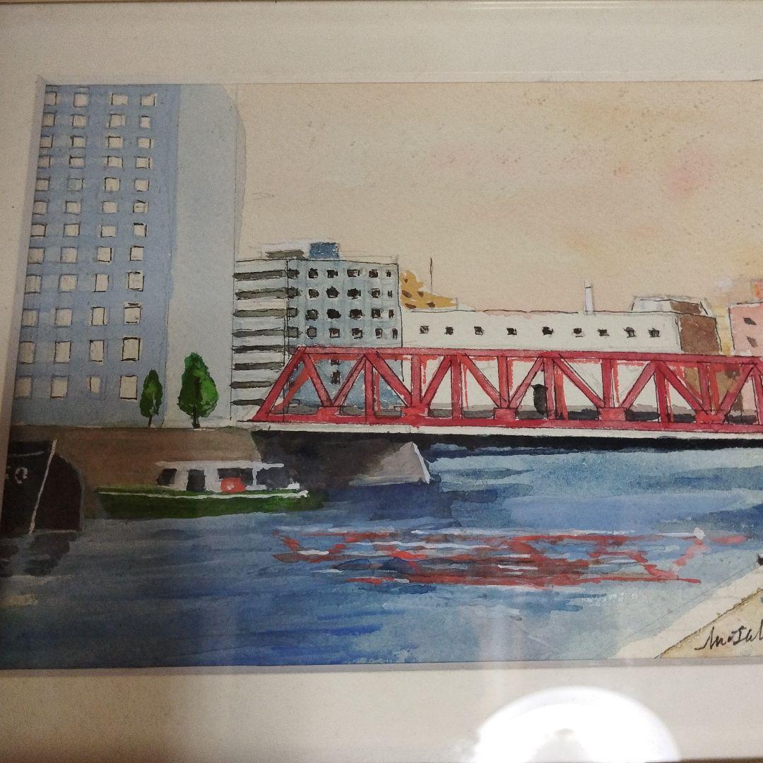 絵画、横浜風景。