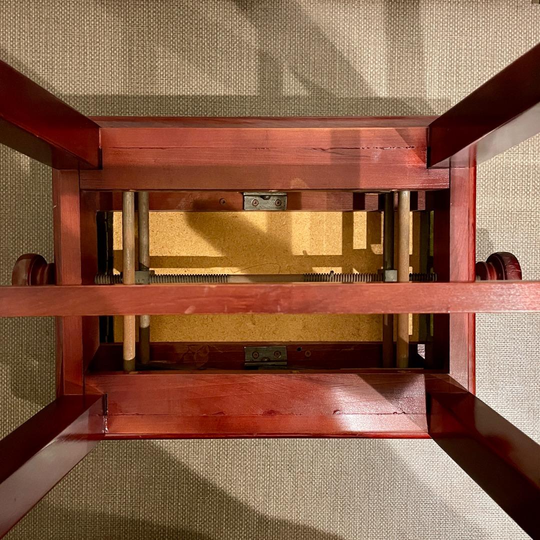 【手渡し限定】ディスカチャーチ？ ピアノ椅子 高低自在椅子 緑 茶 イタリア製