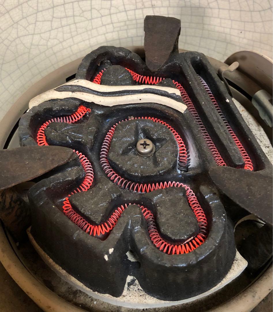 《R》茶道具 野々田式 風炉型電熱器 さつま 敷板一体型 元箱 ① 1f