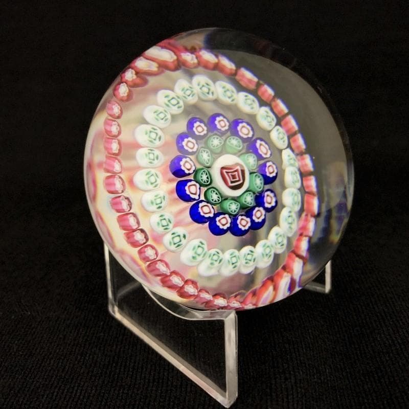 1980s バカラ クリスタル ペーパーウェイト 千の花 ミルフィオリ