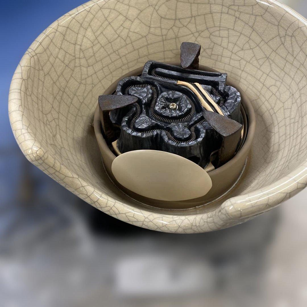 野々田式 風炉型 電熱器　白さつま F412　★直接引取りは5000円★