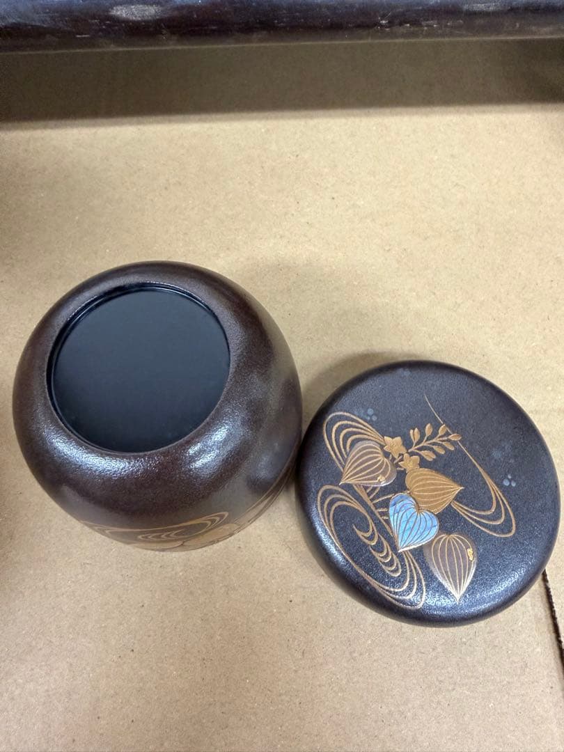 茶道具 棗 蒔絵 村田宗覚 宗利 大棗 内銀地 老松 セット売り